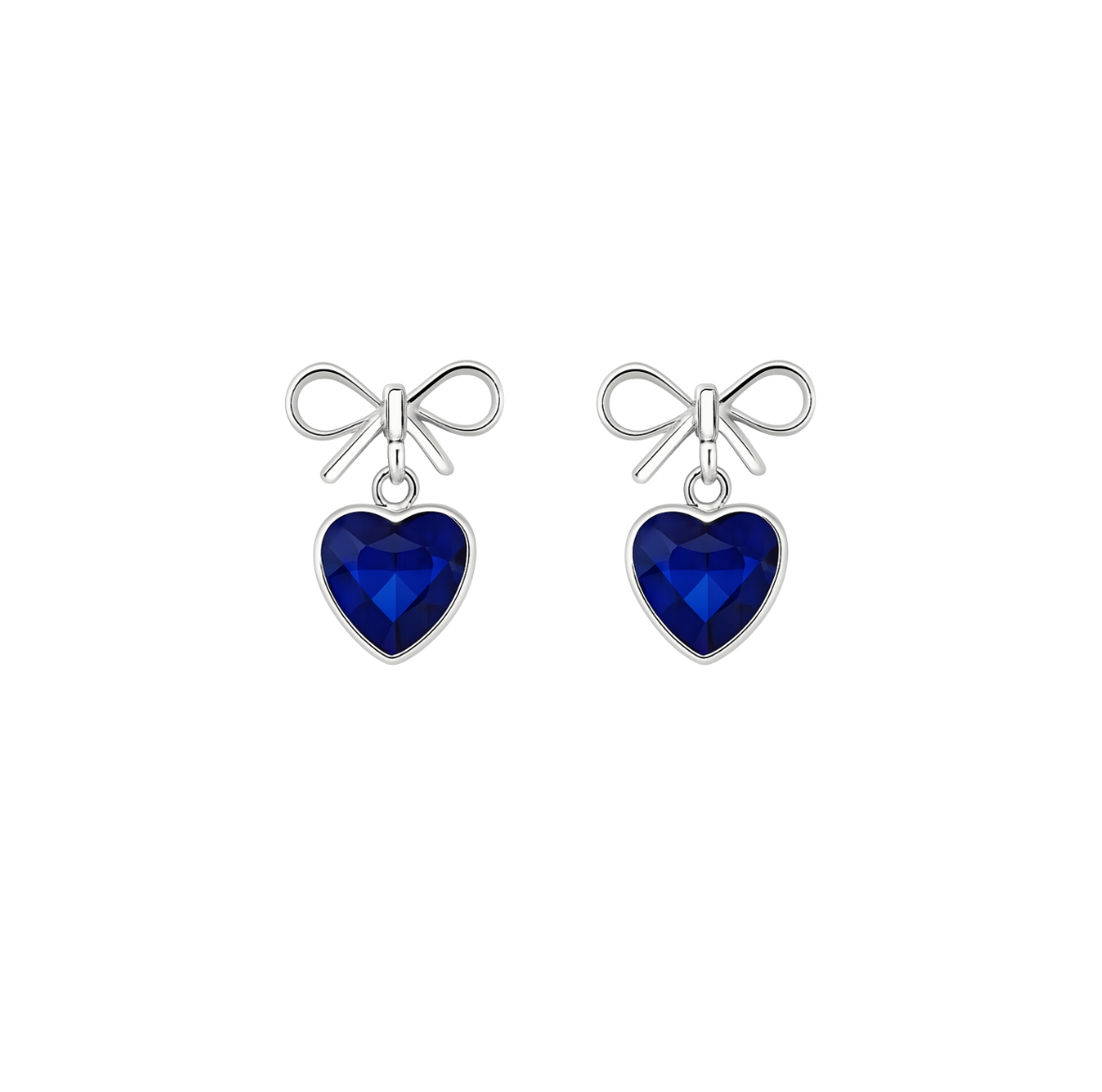 Bow Hearts Studs