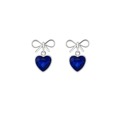 Bow Hearts Studs