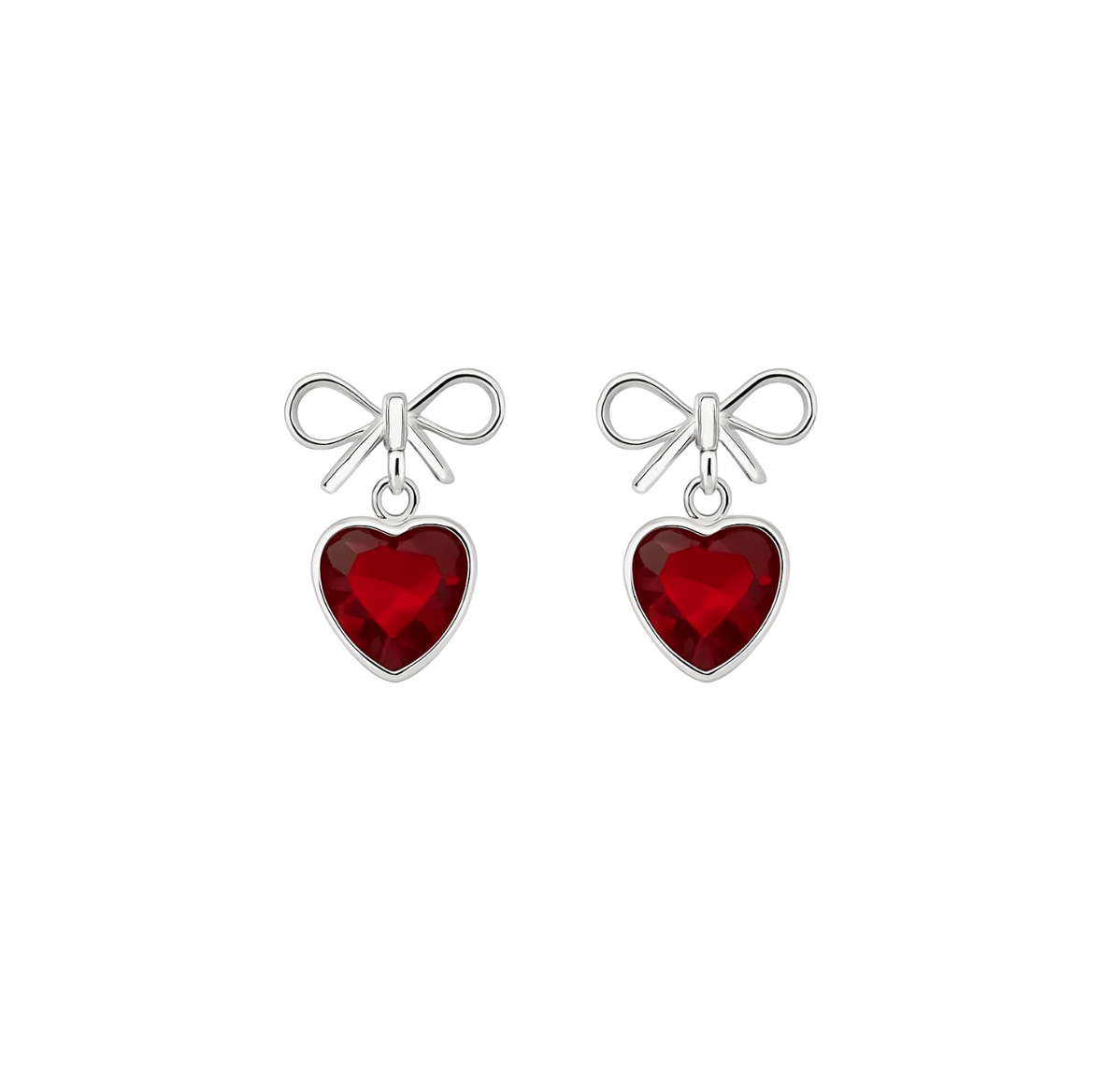 Bow Hearts Studs