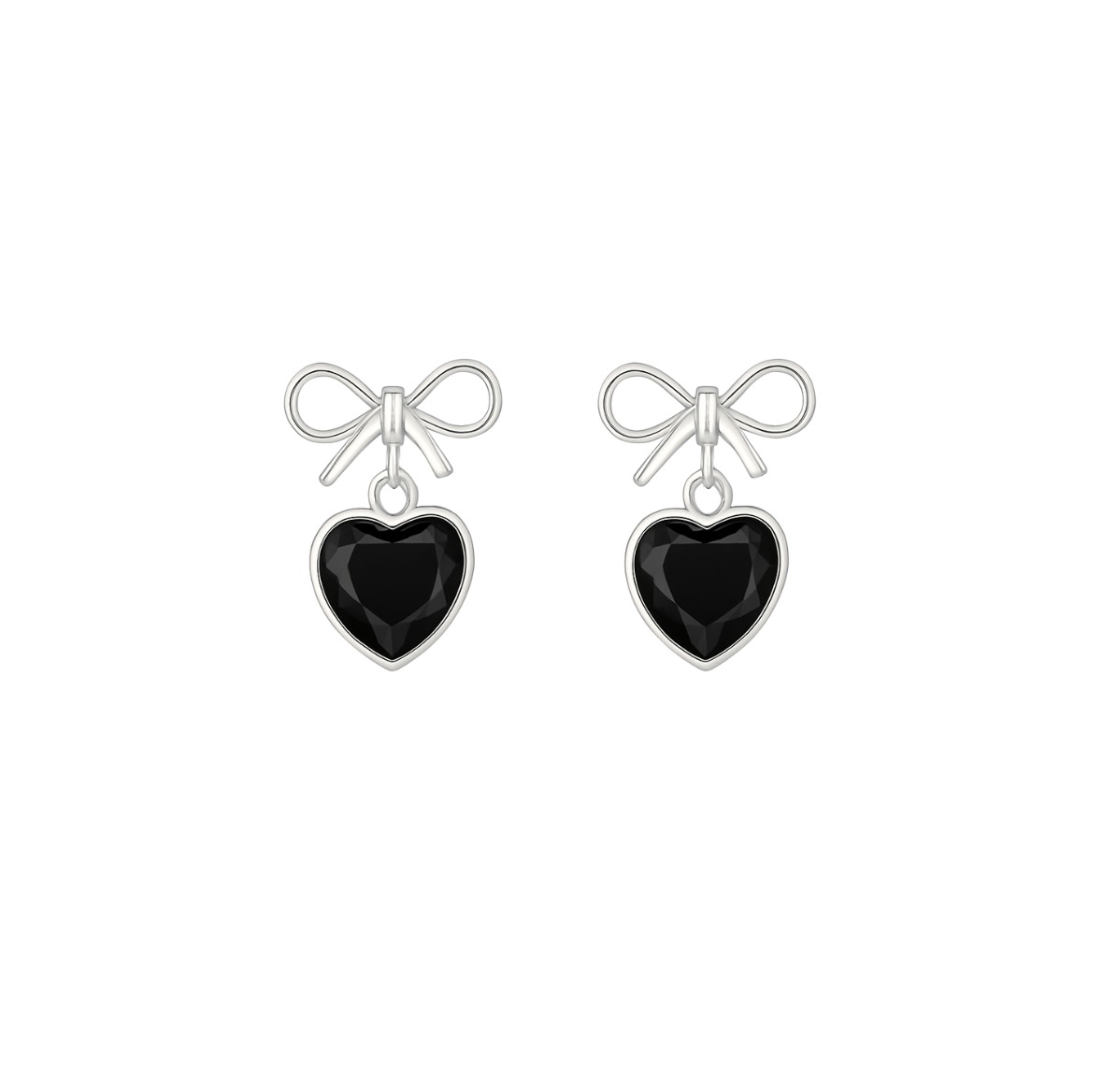 Bow Hearts Studs