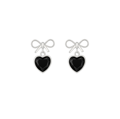 Bow Hearts Studs