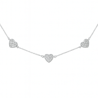 Triple Heart Sparkle Choker